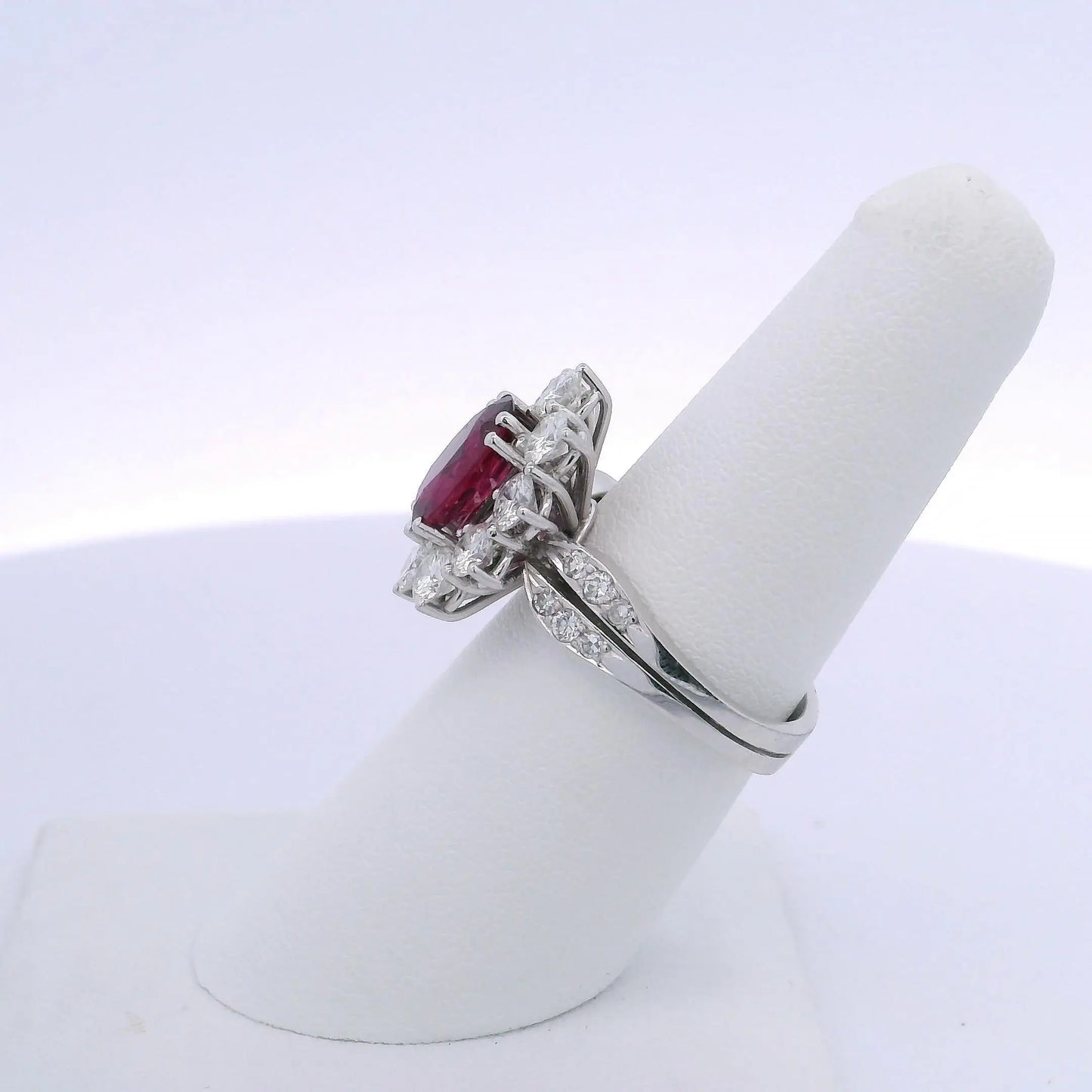 2.25CT RUBY & 1.60CTW DIAMOND RING