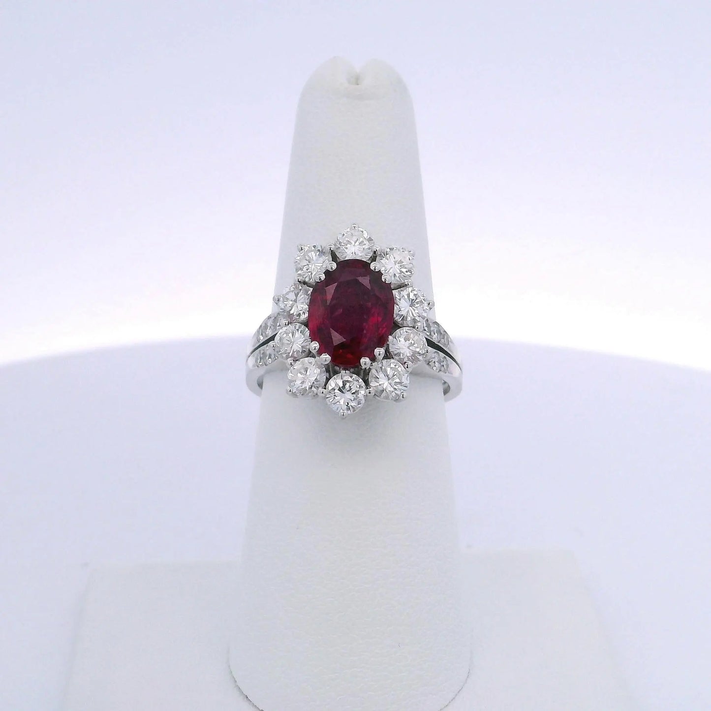 2.25CT RUBY & 1.60CTW DIAMOND RING