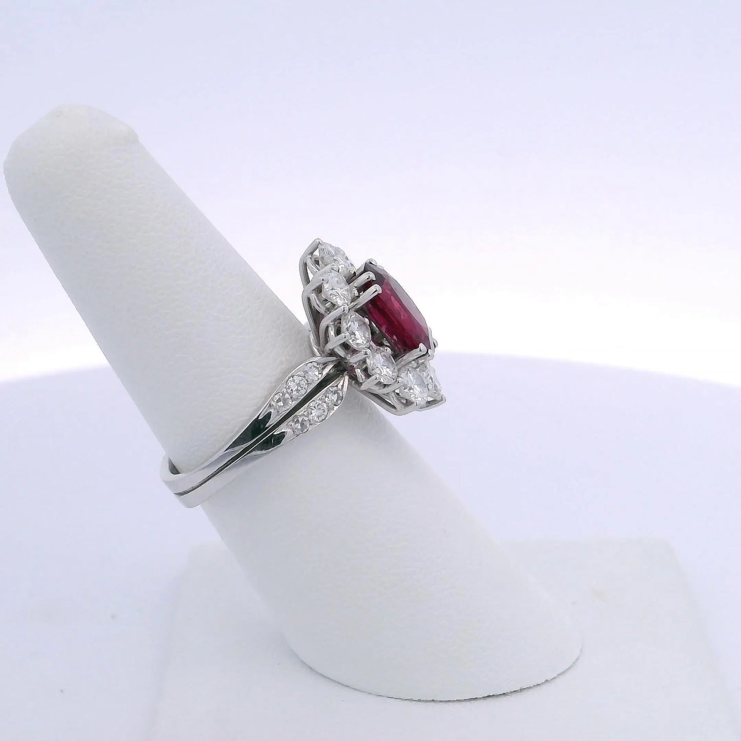 2.25CT RUBY & 1.60CTW DIAMOND RING