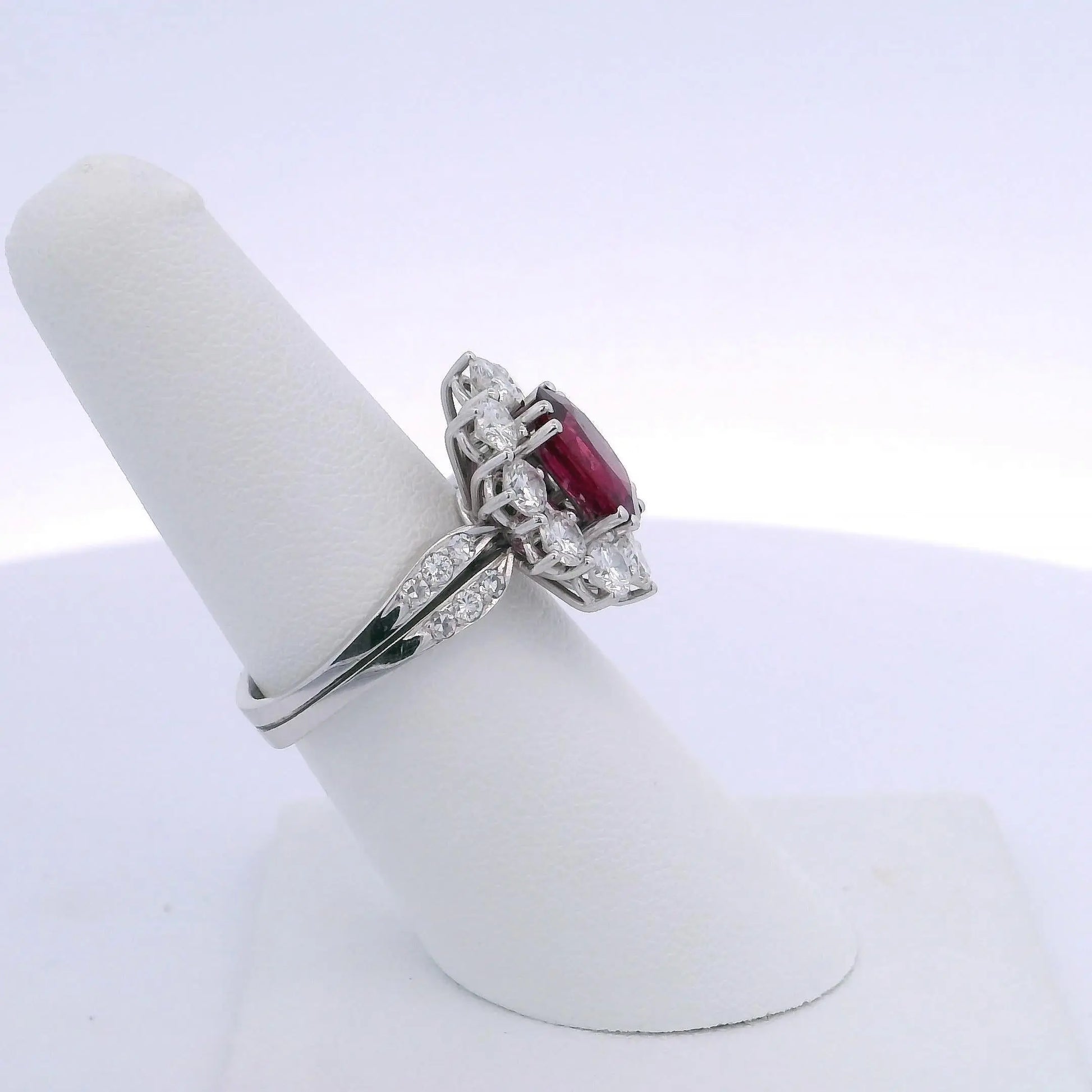 2.25CT RUBY & 1.60CTW DIAMOND RING