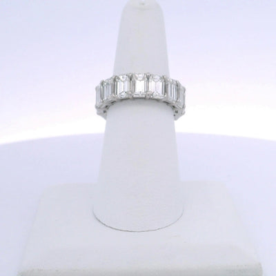 11.85CTW EMERALD CUT DIAMOND ETERNITY BAND