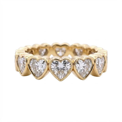 4.15ctw Heart Shaped Diamond Eternity Band