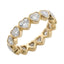 4.15ctw Heart Shaped Diamond Eternity Band