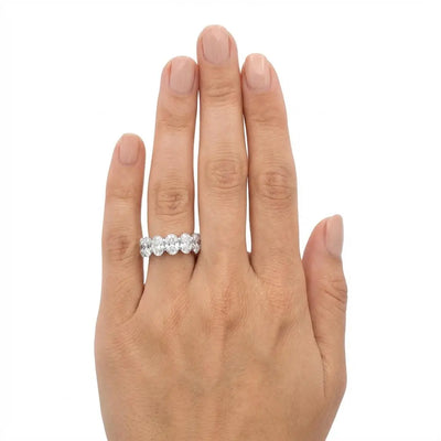 9.10ctw Oval Cut Diamond Eternity Band