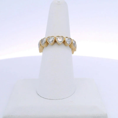 4.33CTW HEART BRILLIANT CUT DIAMOND ETERNITY BAND