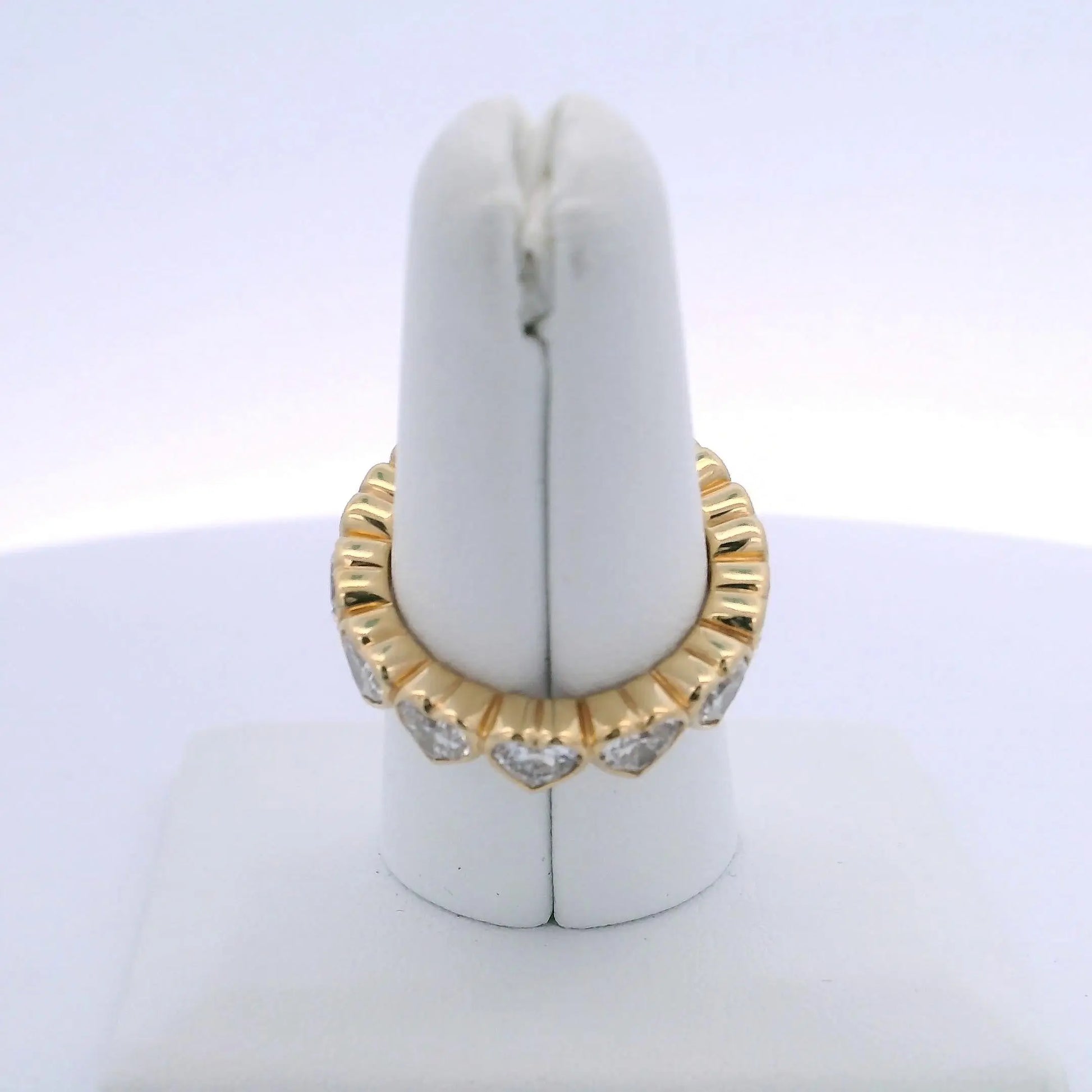 4.33CTW HEART BRILLIANT CUT DIAMOND ETERNITY BAND