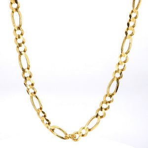14K Yellow Gold 8mm Figaro Chain