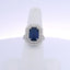 5.28CTW EMERALD CUT SAPPHIRE & 1.12CTW DIAMOND RING
