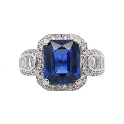 4.16ct Octagonal Ceylon Sapphire Heat