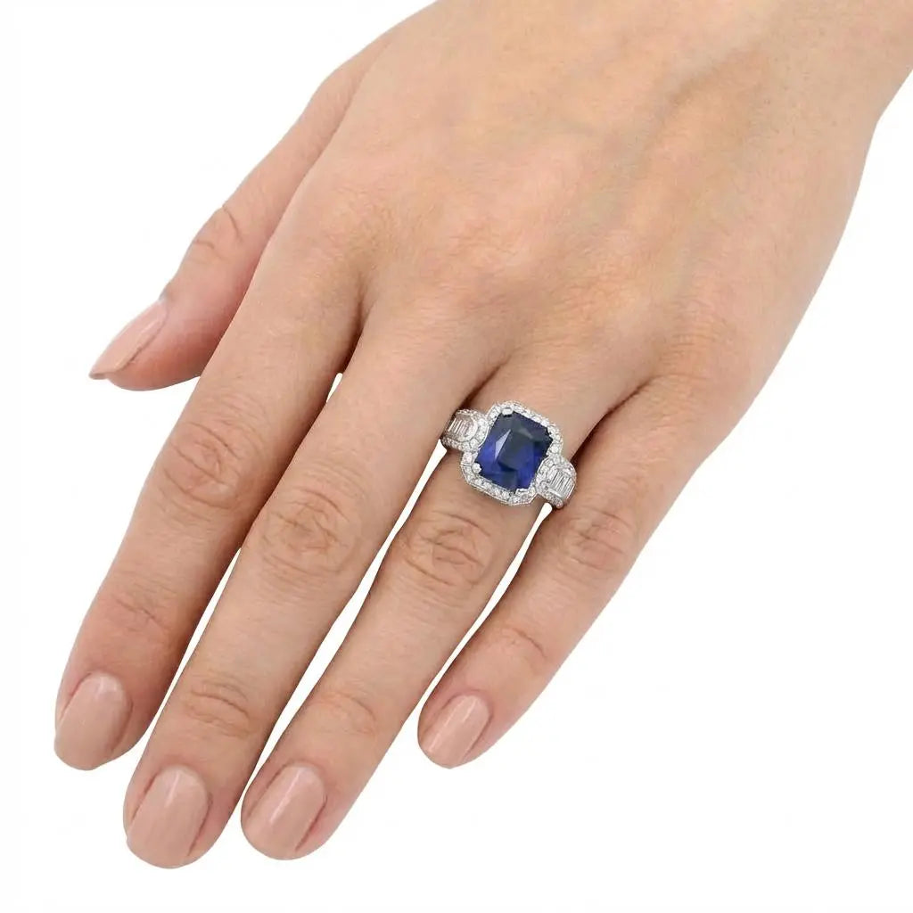4.16ct Octagonal Ceylon Sapphire Heat