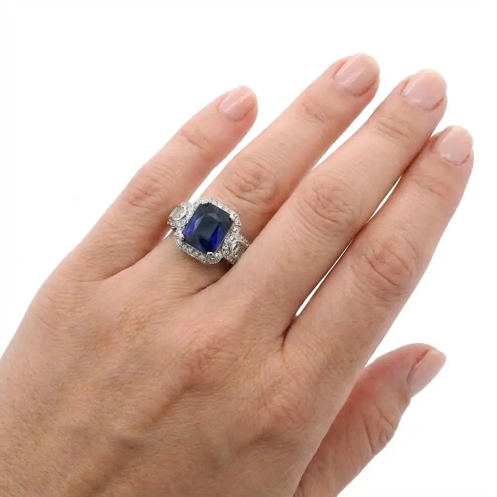 4.16ct Octagonal Ceylon Sapphire Heat