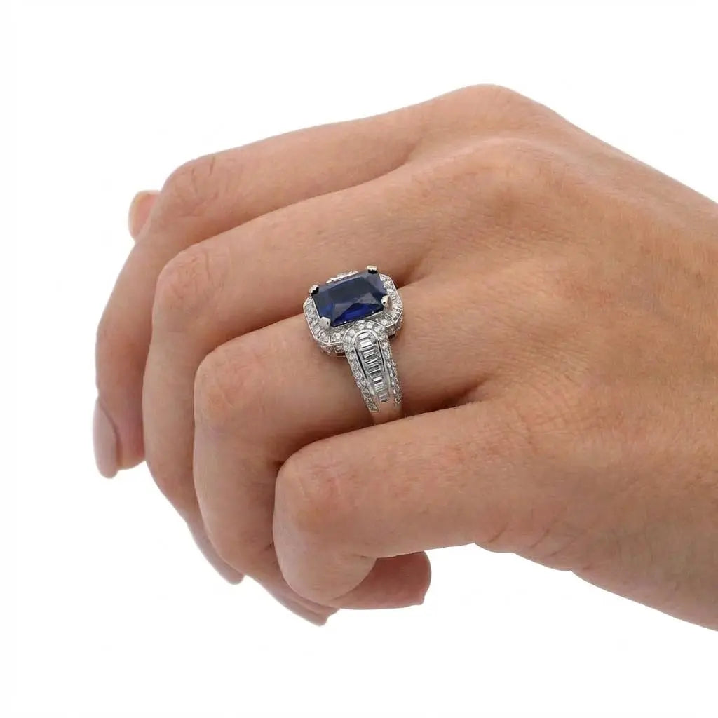 4.16ct Octagonal Ceylon Sapphire Heat