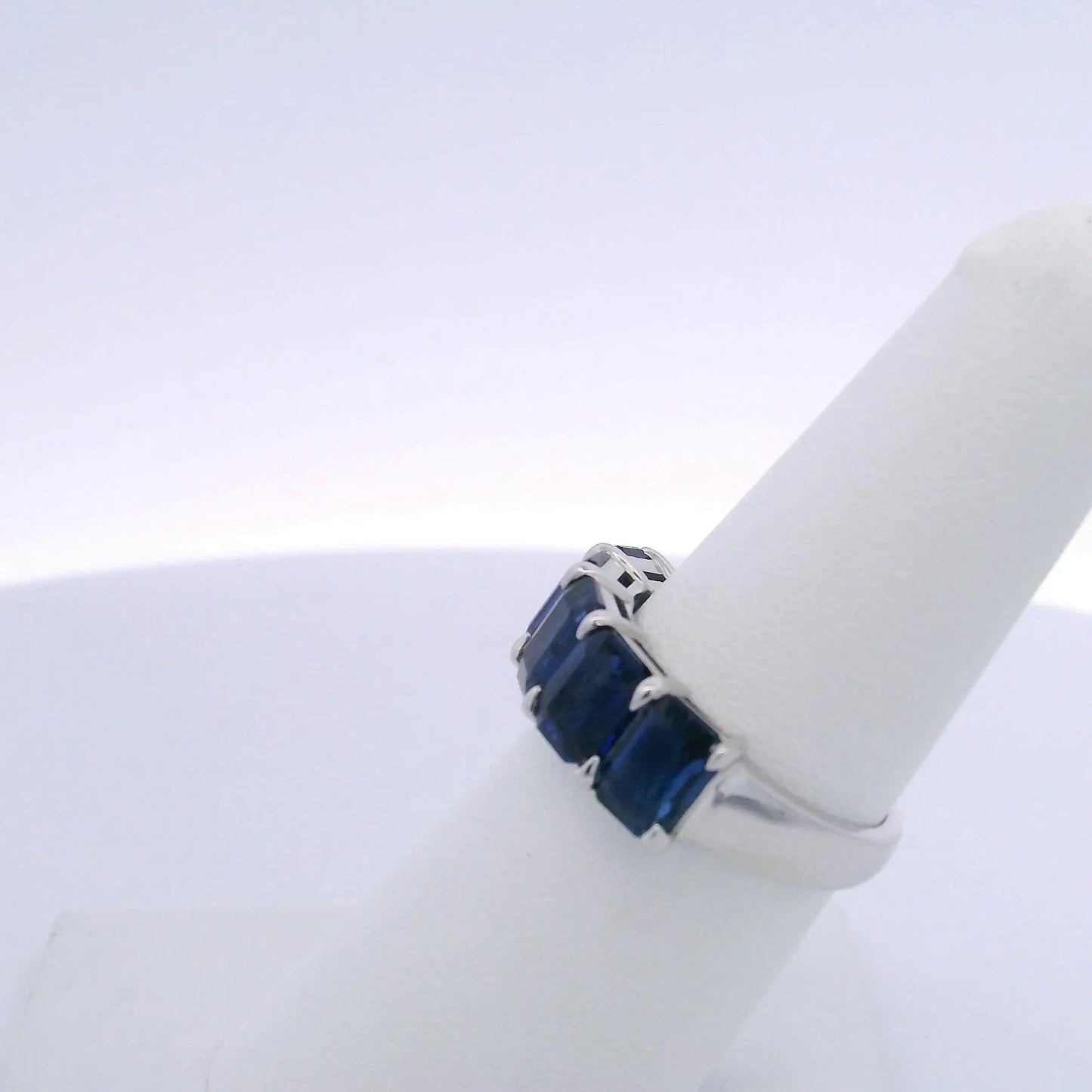 5.18CTW EMERALD CUT SAPPHIRE RING