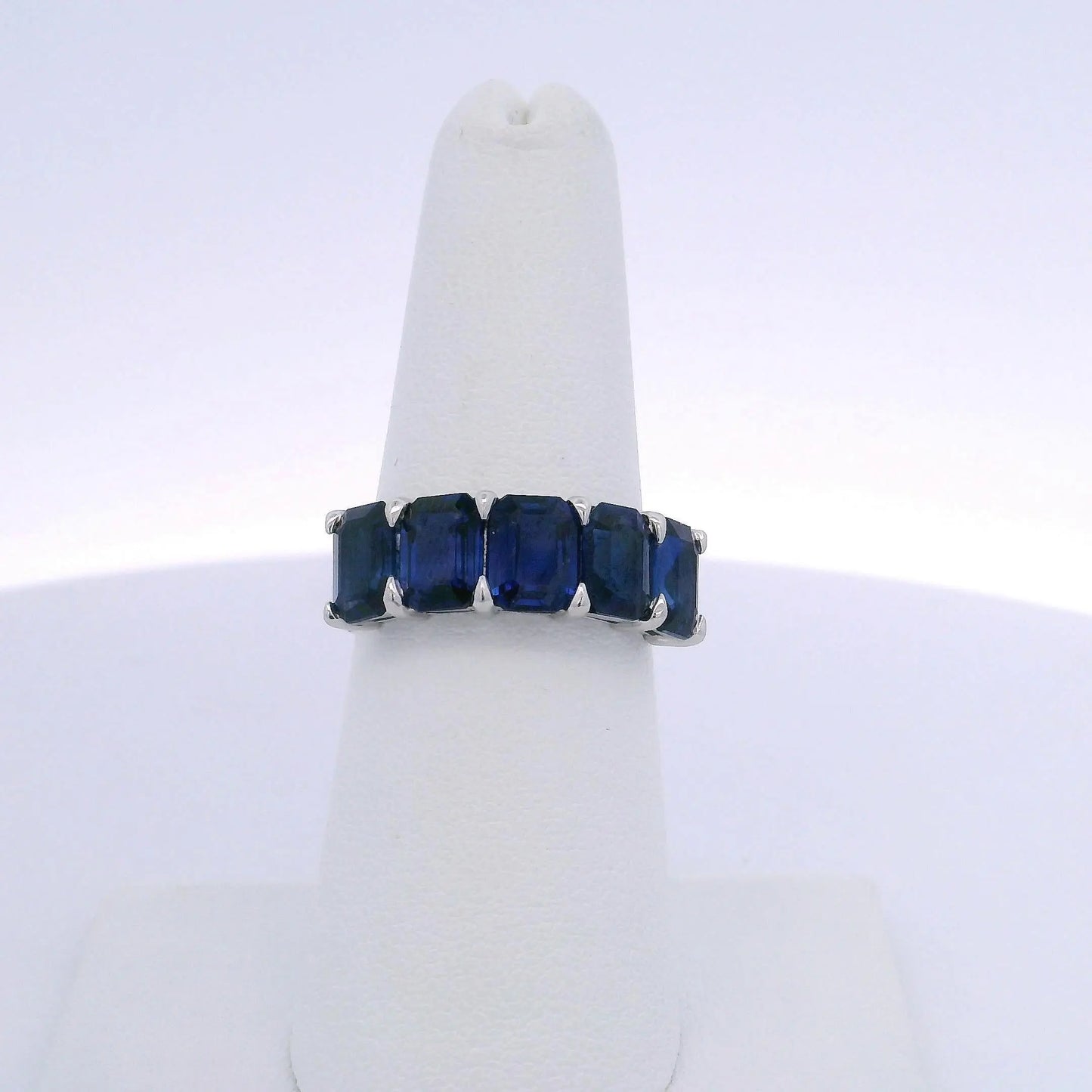 5.18CTW EMERALD CUT SAPPHIRE RING