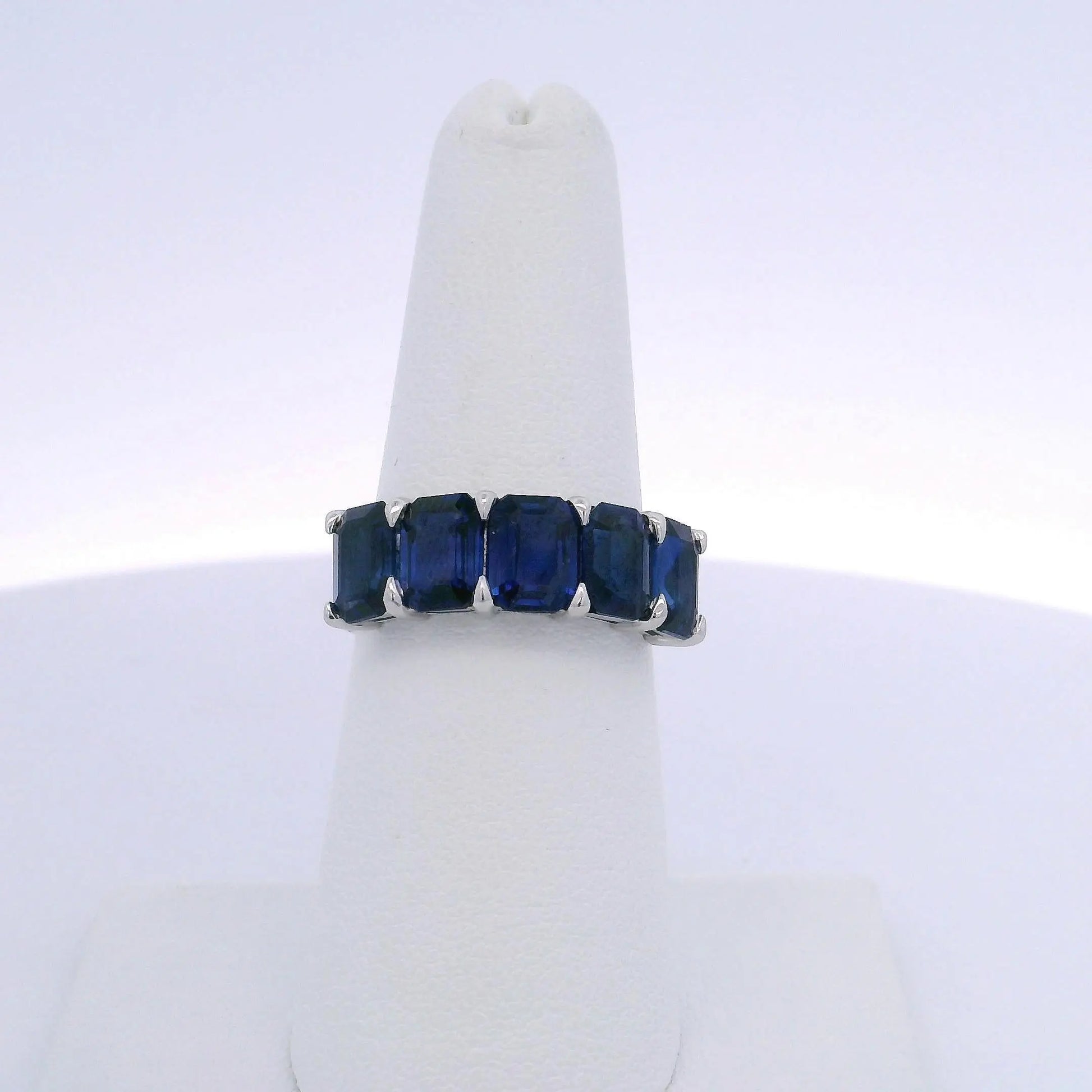 5.18CTW EMERALD CUT SAPPHIRE RING