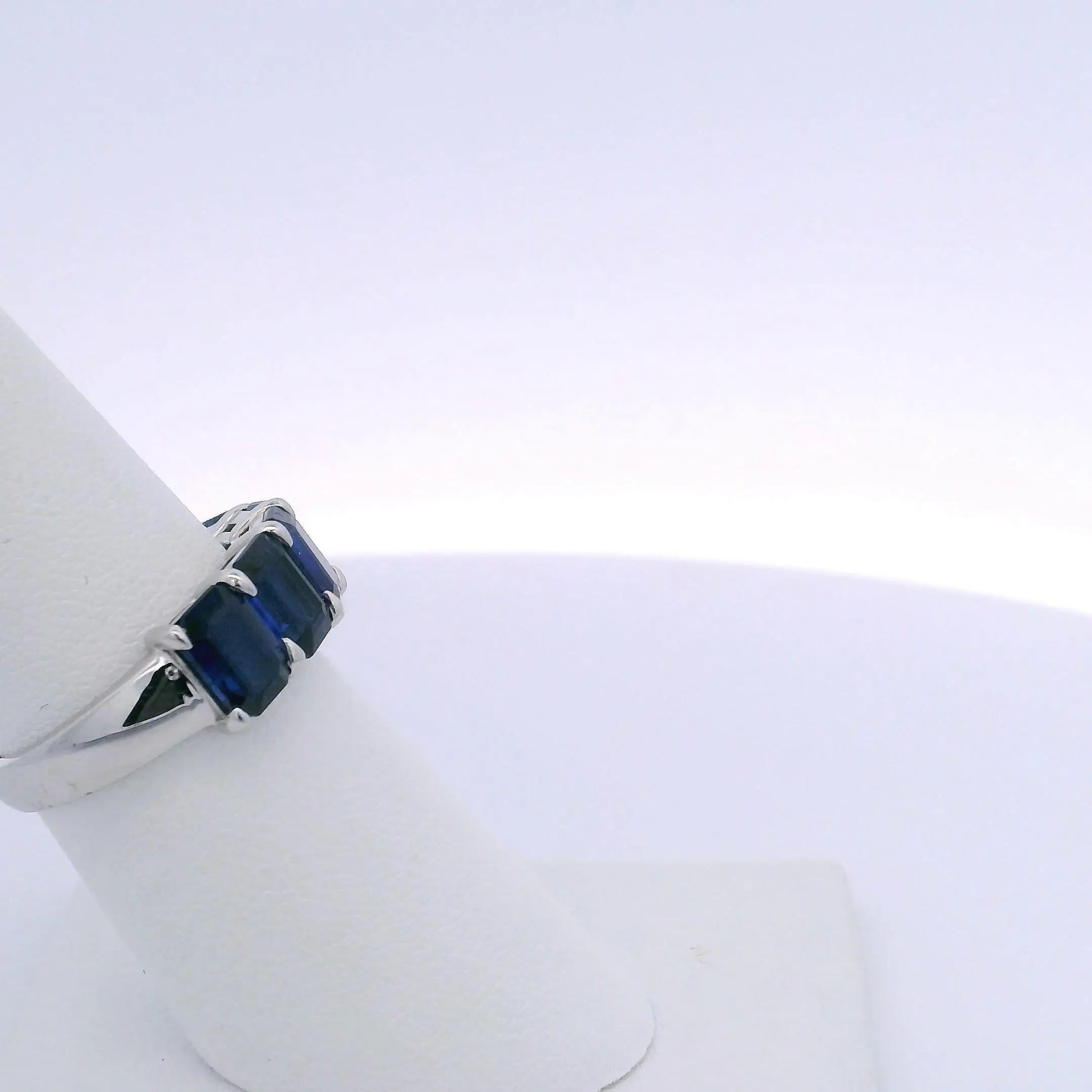 5.18CTW EMERALD CUT SAPPHIRE RING