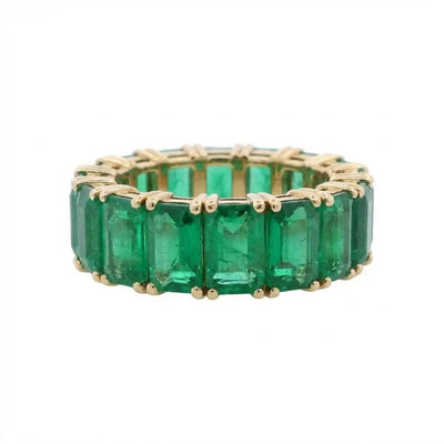 9.24ctw Emerald Eternity Band