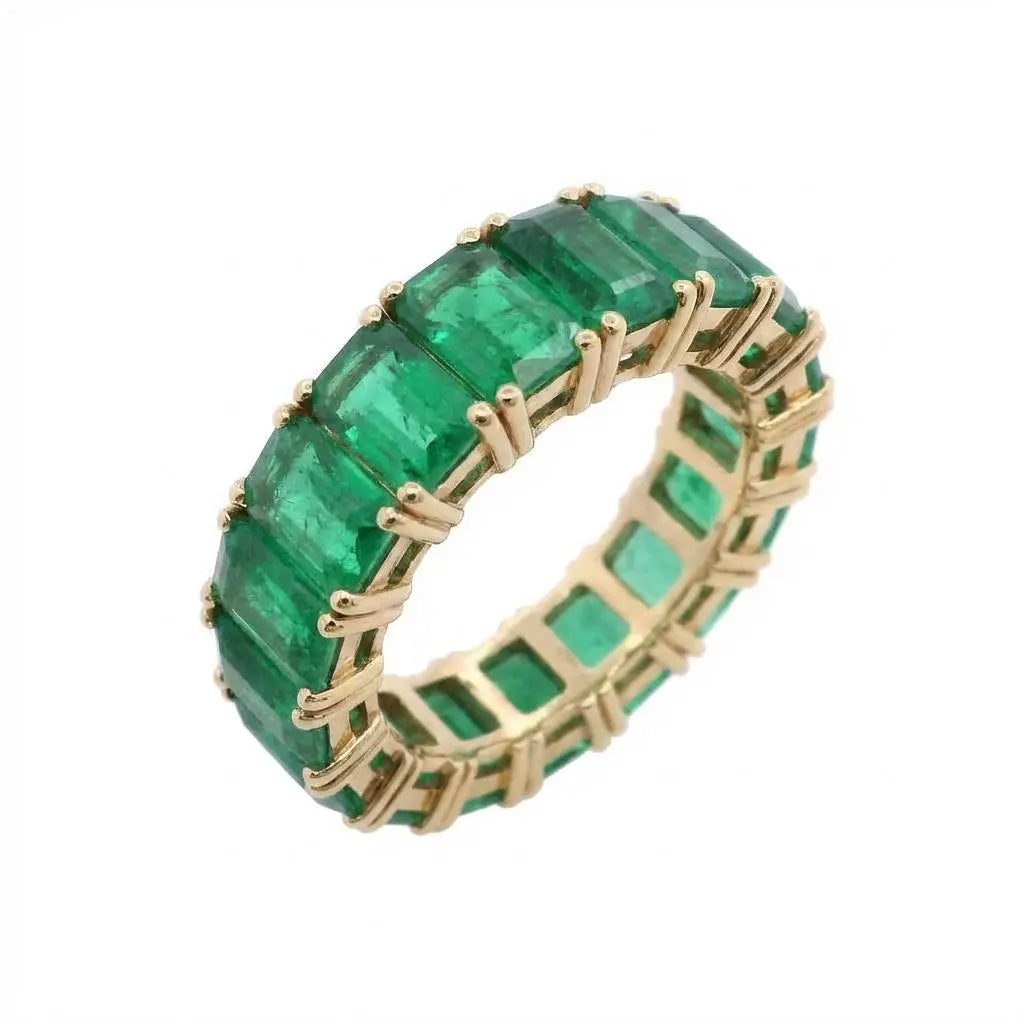 9.24ctw Emerald Eternity Band