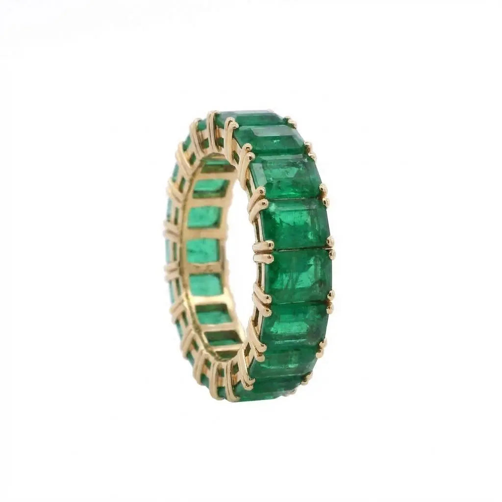 9.24ctw Emerald Eternity Band