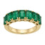3.84ctw Emerald Cut Emerald Eternity Band