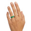 3.84ctw Emerald Cut Emerald Eternity Band