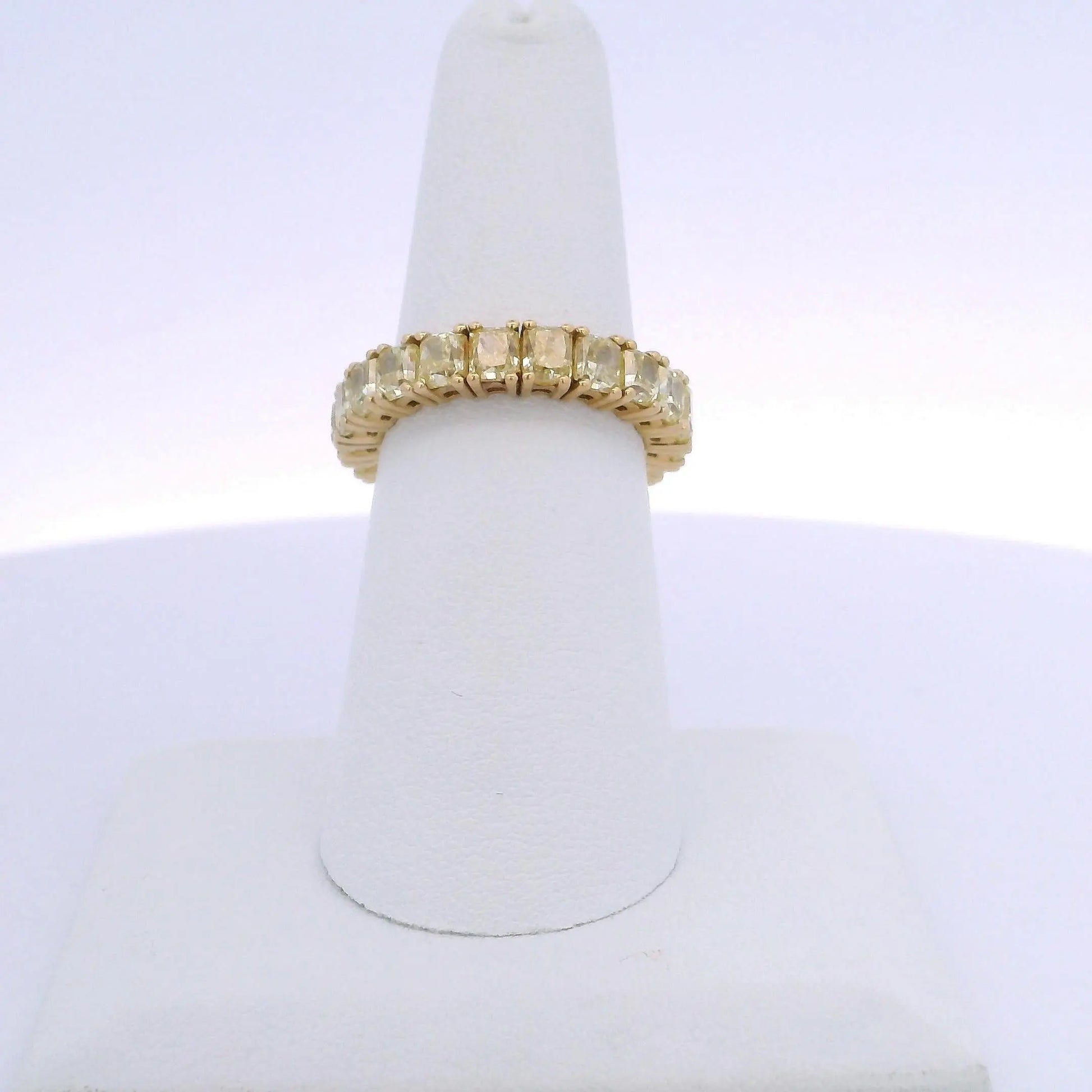 5.93CTW RADIANT CUT YELLOW DIAMOND ETERNITY BAND