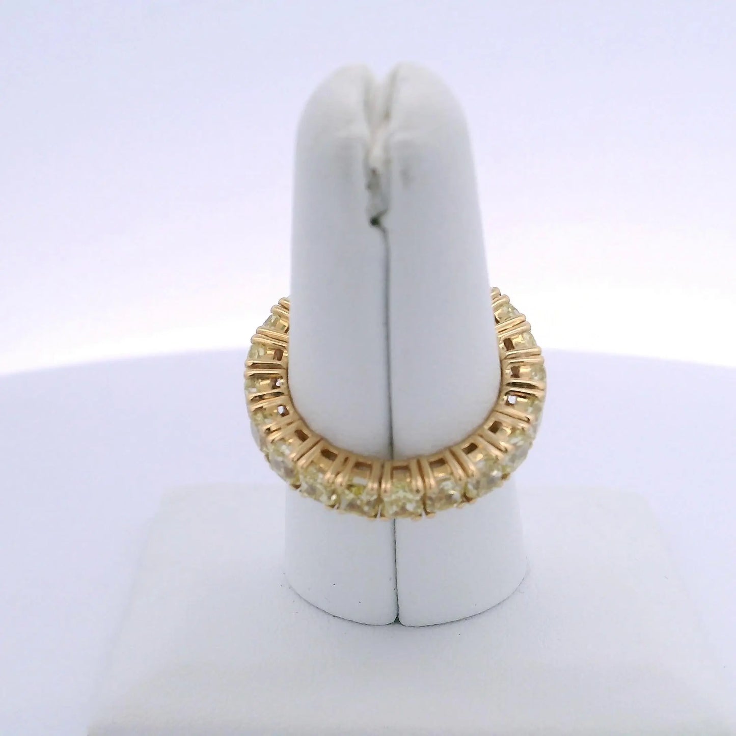 5.93CTW RADIANT CUT YELLOW DIAMOND ETERNITY BAND