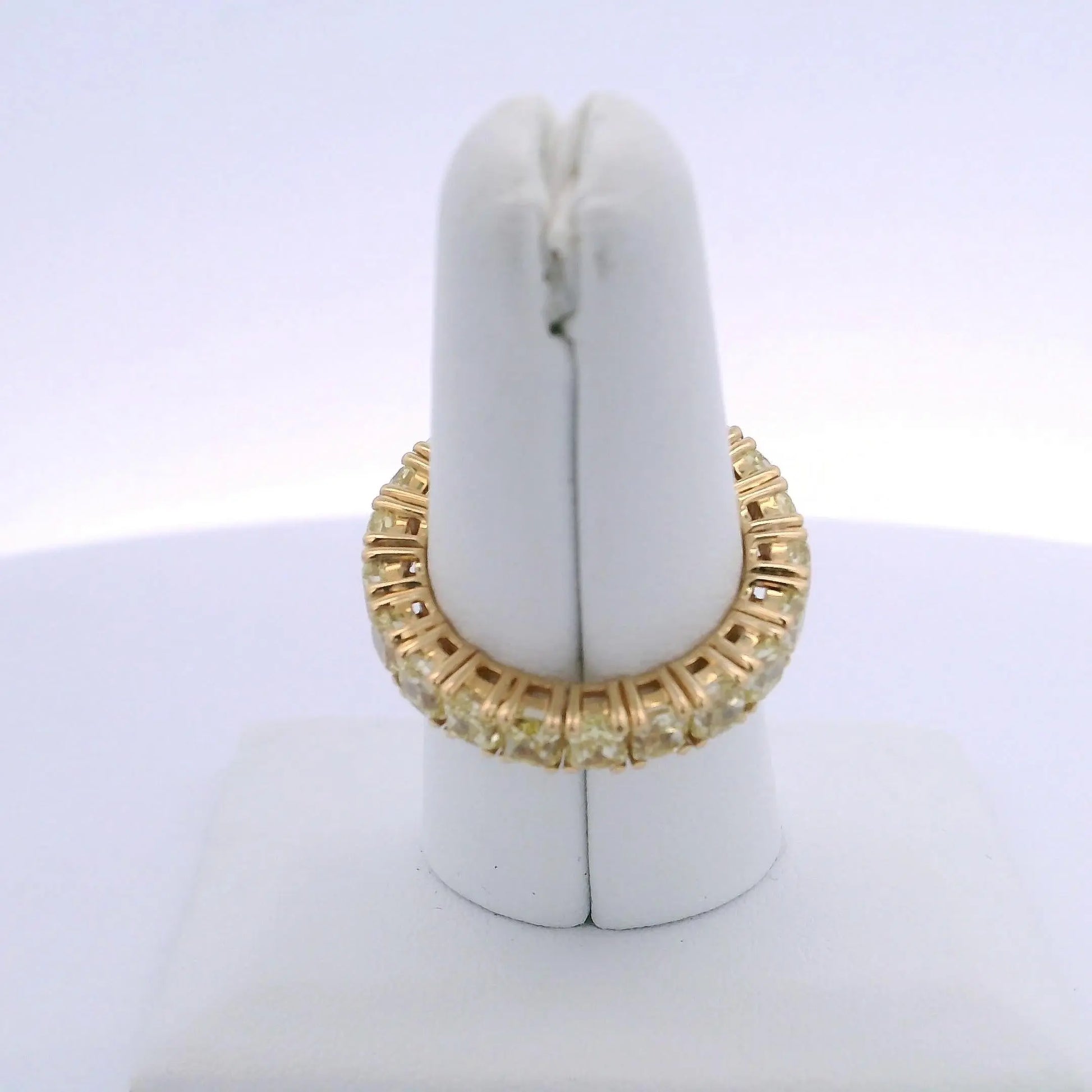 5.93CTW RADIANT CUT YELLOW DIAMOND ETERNITY BAND