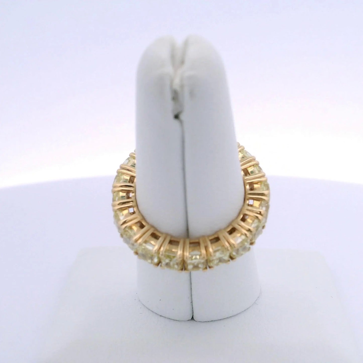 6.65CTW RADIANT CUT YELLOW DIAMOND ETERNITY BAND