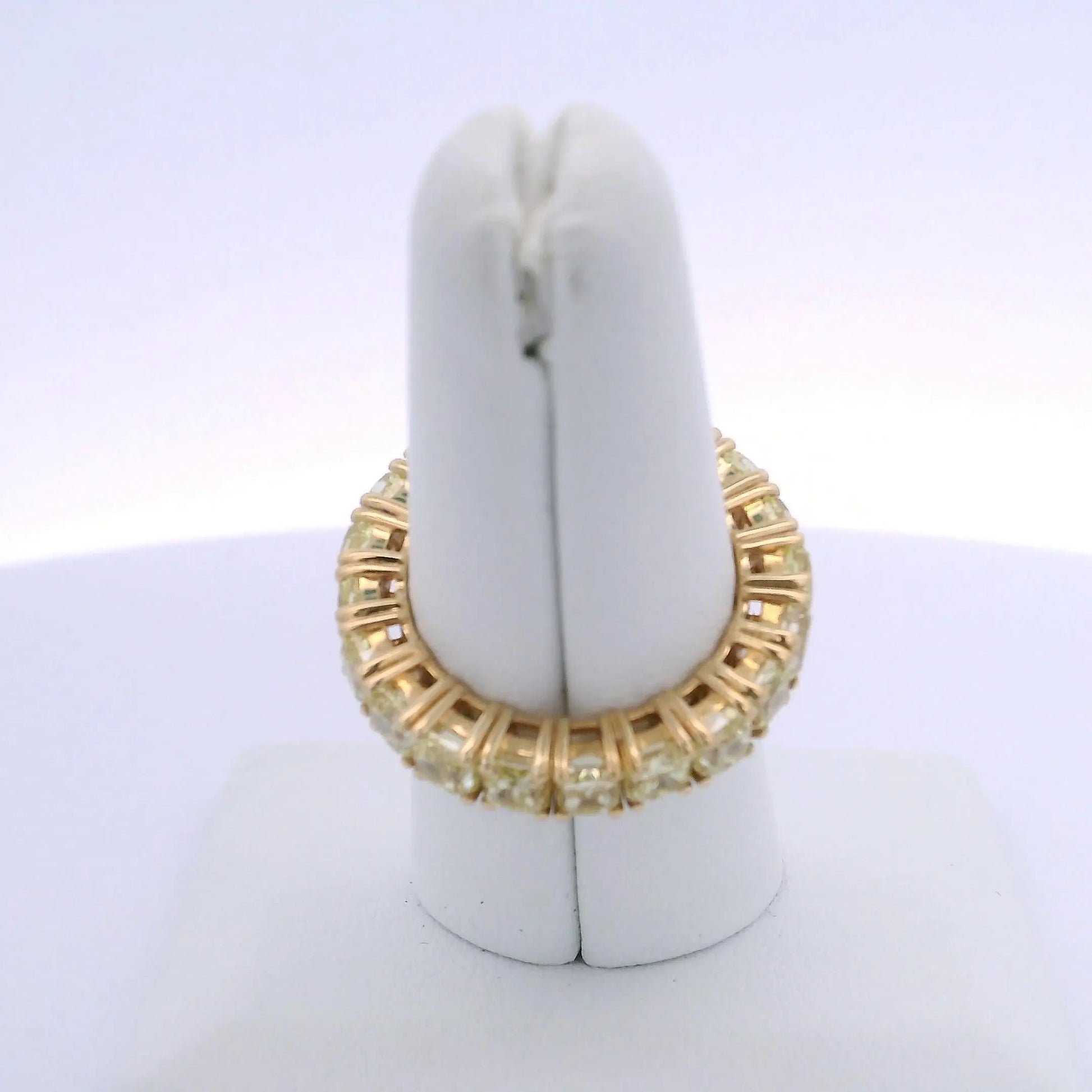 6.65CTW RADIANT CUT YELLOW DIAMOND ETERNITY BAND