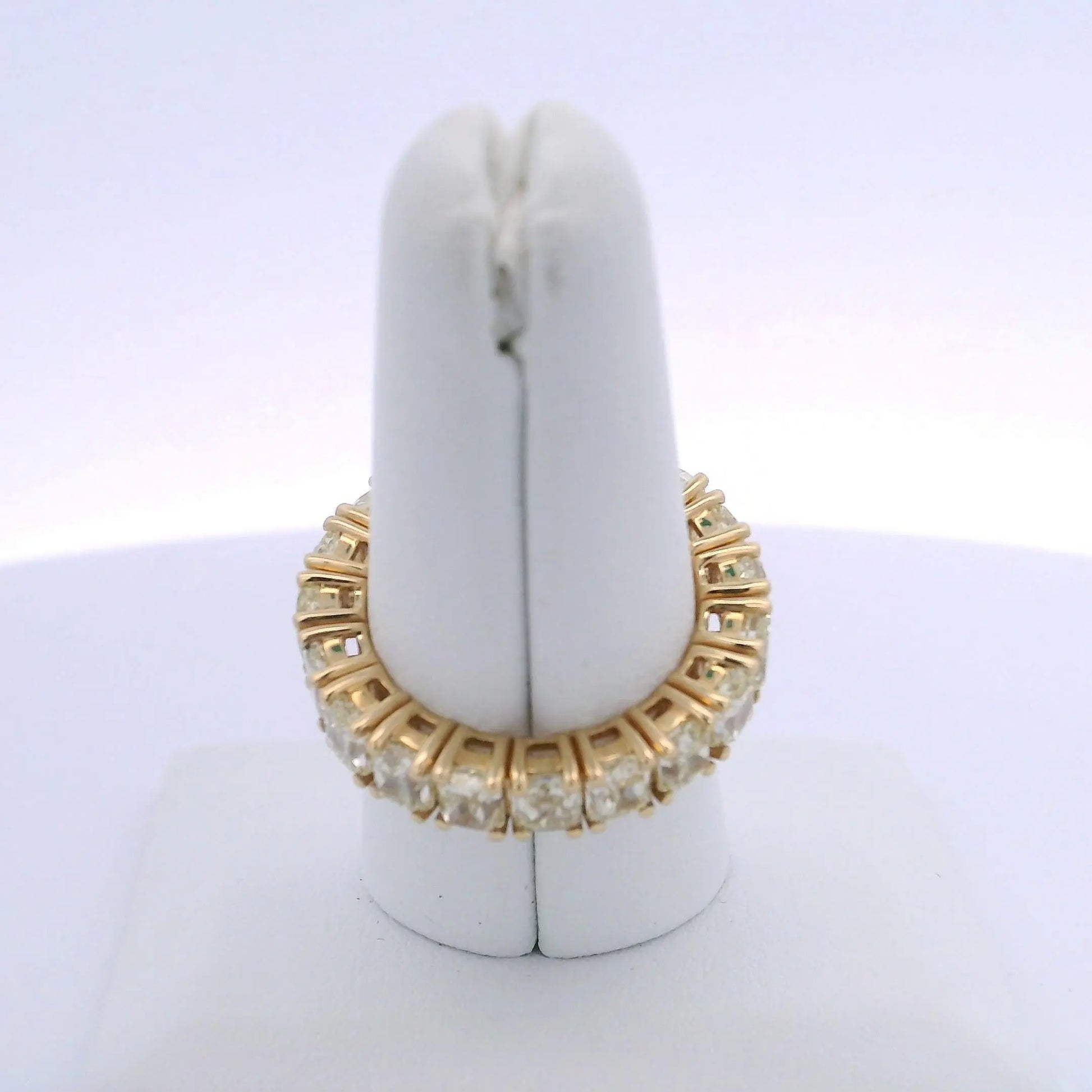 7.24CTW RADIANT CUT YELLOW DIAMOND ETERNITY BAND