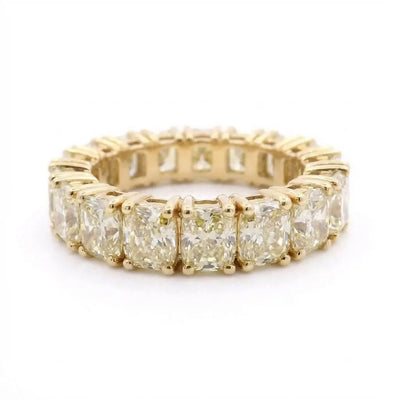 7.24ctw Radiant Cut Yellow Diamond Eternity Band