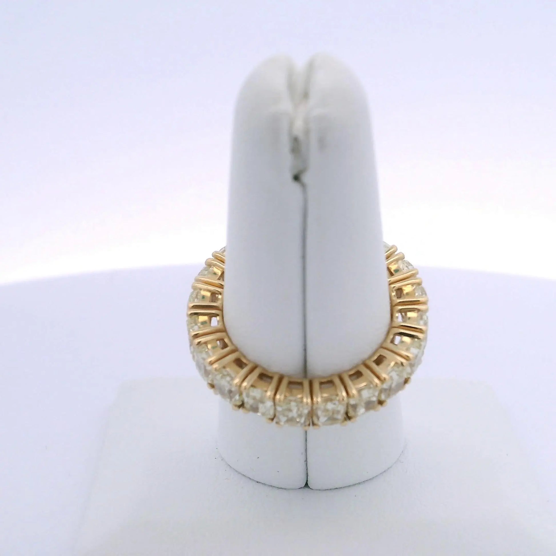 7.32CTW RADIANT CUT YELLOW DIAMOND ETERNITY BAND