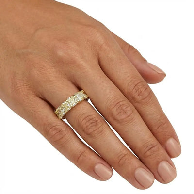 10.98ctw Cushion Cut Diamond Eternity Band