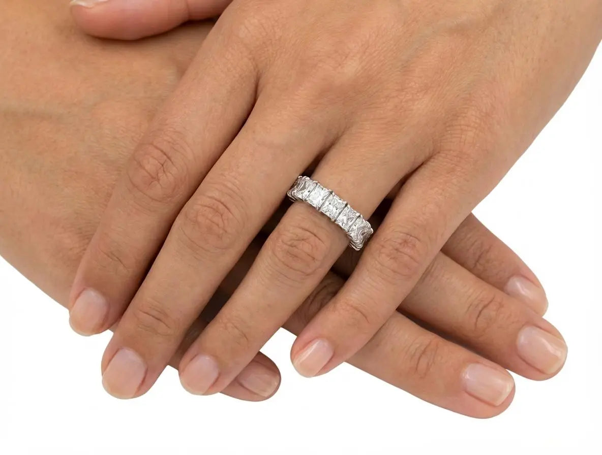 6.77ctw Radiant Cut Diamond Eternity Band