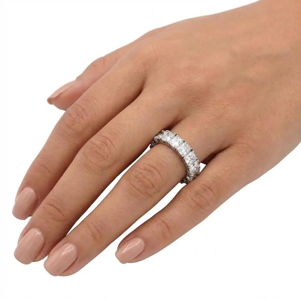 6.77ctw Radiant Cut Diamond Eternity Band