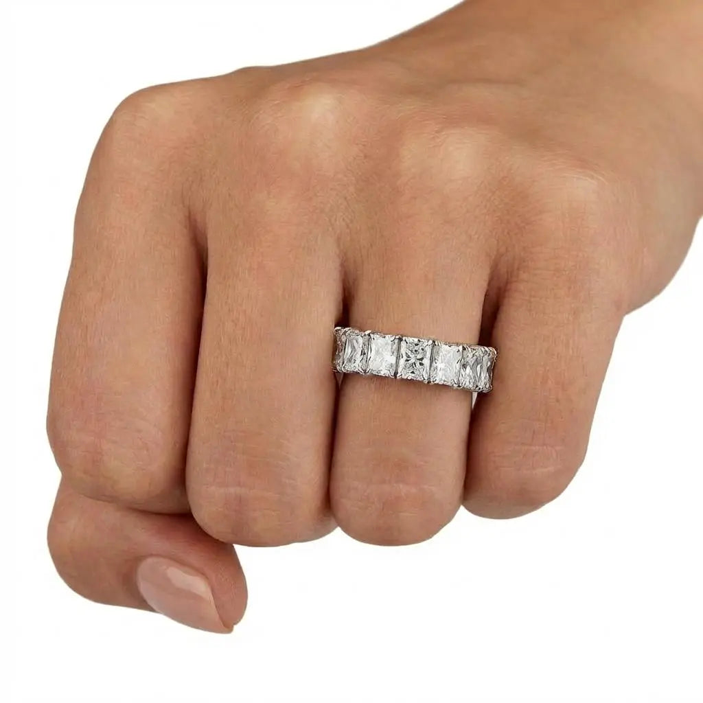 6.77ctw Radiant Cut Diamond Eternity Band