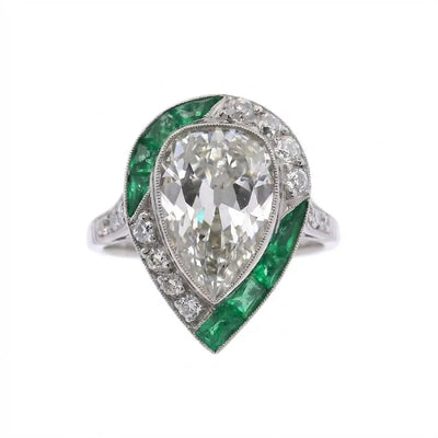 2.80CT Antique Pear Shaped Diamond