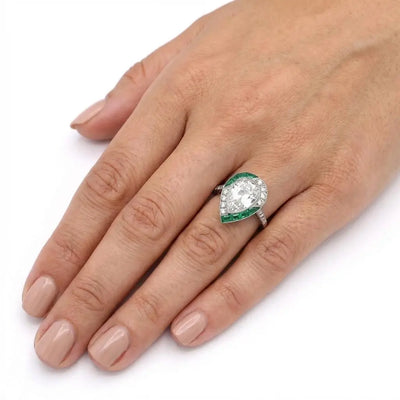 2.80CT Antique Pear Shaped Diamond