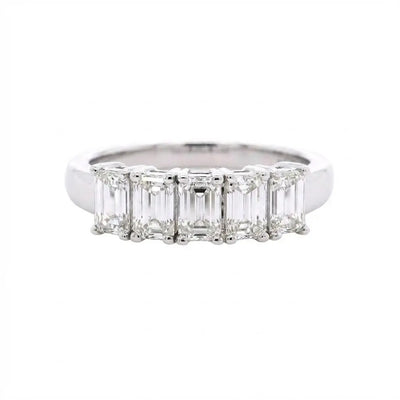 1.35ctw Emerald Cut Diamonds Eternity Band
