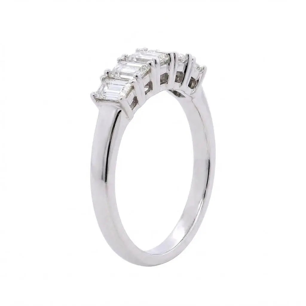 1.35ctw Emerald Cut Diamonds Eternity Band