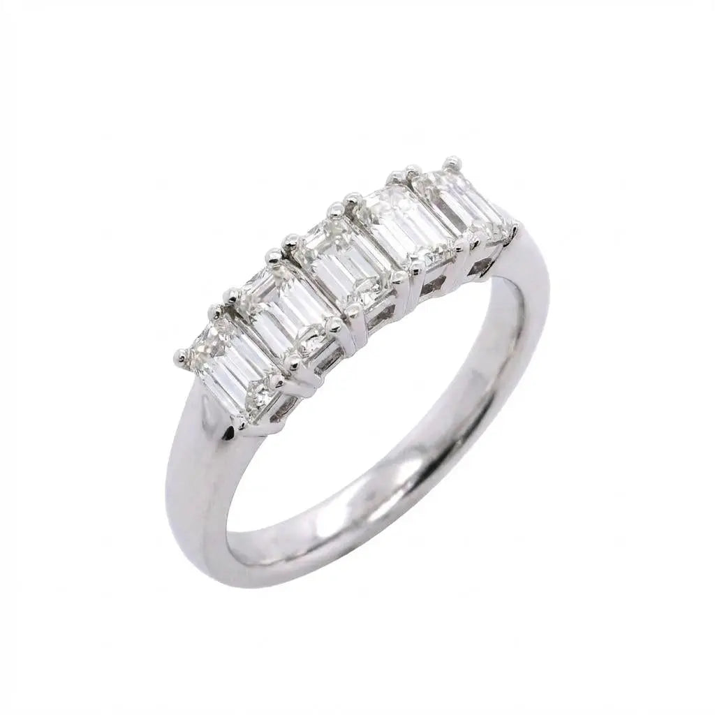 1.35ctw Emerald Cut Diamonds Eternity Band