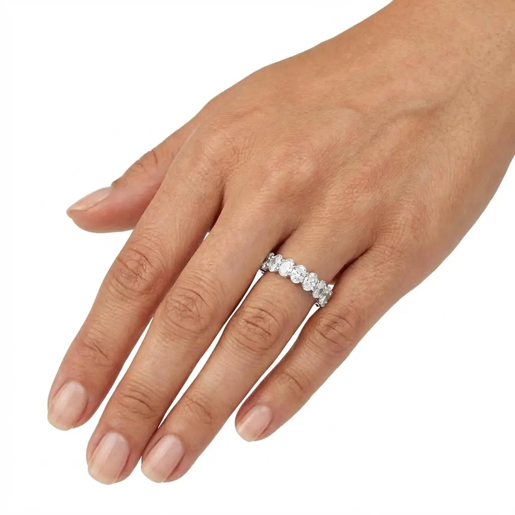 4.49ctw Oval Brilliant Cut Diamond Eternity Band