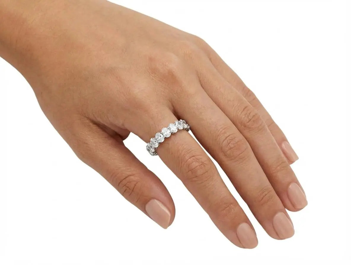 4.49ctw Oval Brilliant Cut Diamond Eternity Band