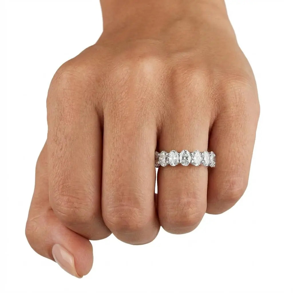 4.49ctw Oval Brilliant Cut Diamond Eternity Band