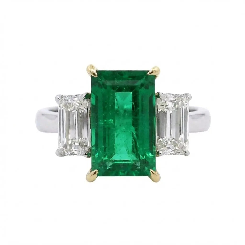 4.85ct Baguette Cut Colombian Emerald