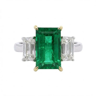 4.85ct Baguette Cut Colombian Emerald