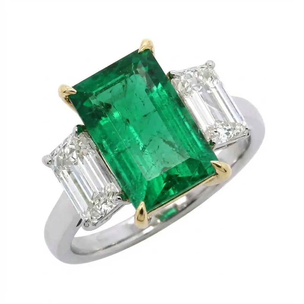 4.85ct Baguette Cut Colombian Emerald