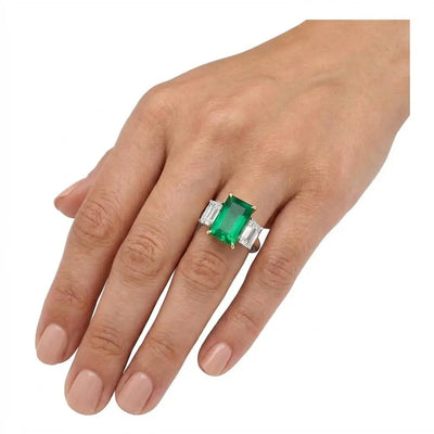 4.85ct Baguette Cut Colombian Emerald