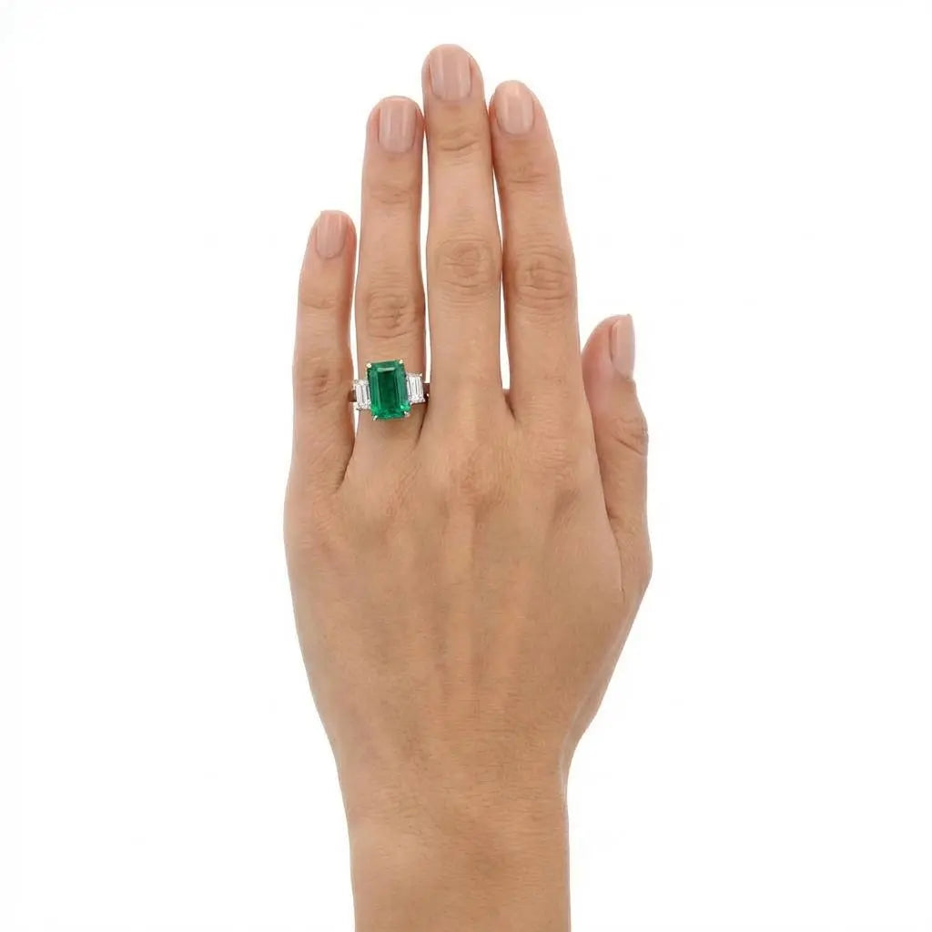 4.85ct Baguette Cut Colombian Emerald